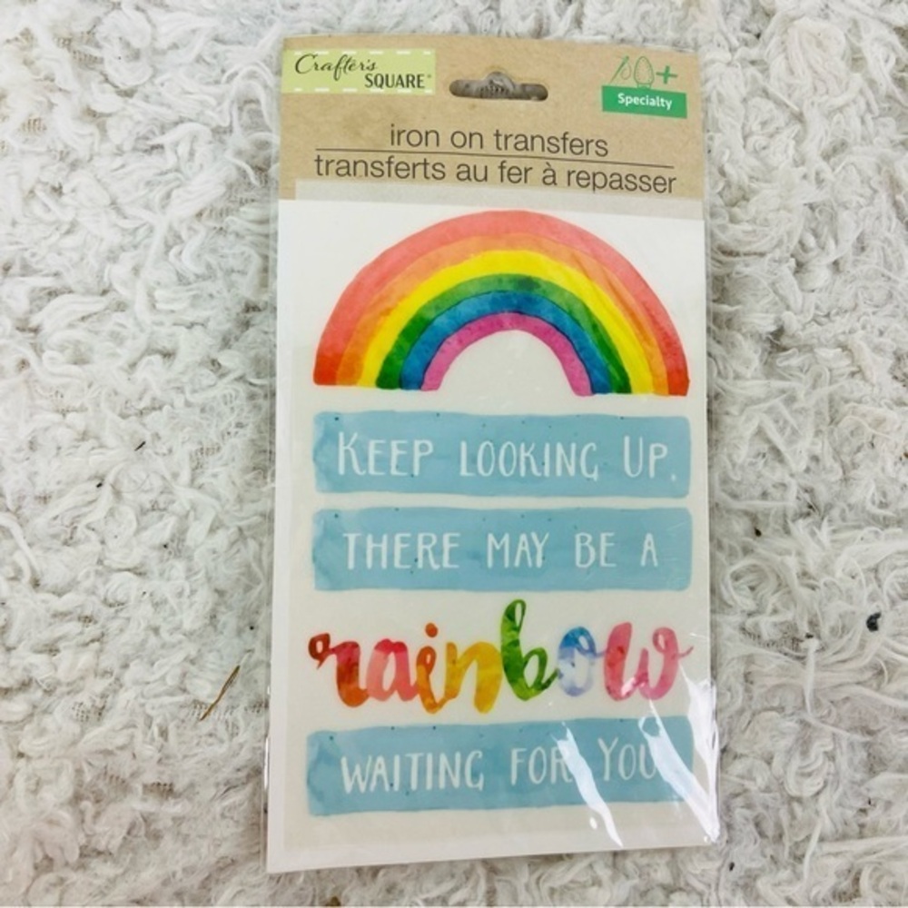 New crafters Square Rainbow Iron-On Transfers